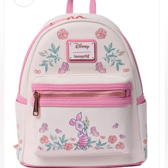 Loungefly x Disney Piglet Floral Mini Backpack Winnie the Pooh - Picture 1 of 5